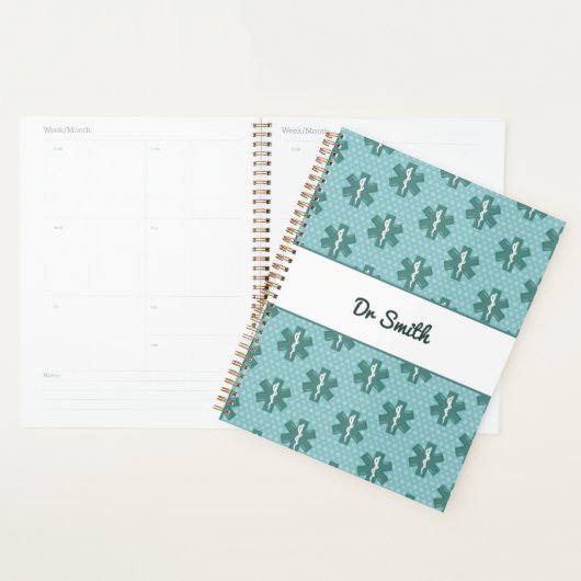 Doktersnaam aangepaste arts symbool medische gift planner (Display)