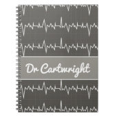 Doktersnaam aangepaste ECG ECG medisch hartgeschen Notitieboek (Voorkant)
