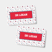 Doktersnaam aangepaste stethoscoop medisch cadeau badge (Front & Back)
