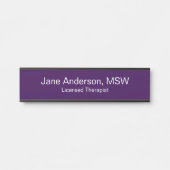 Doktersnaam Specialiteit Paarse Witte Medische Kan Deurbordje (Voorkant)