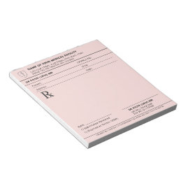 Doktersrecept Bewerkbaar Pastel Roze Medisch Notitieblok