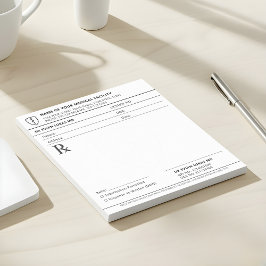 Doktersreceptblok | Bewerkbaar RX-notitieblok Notitieblok