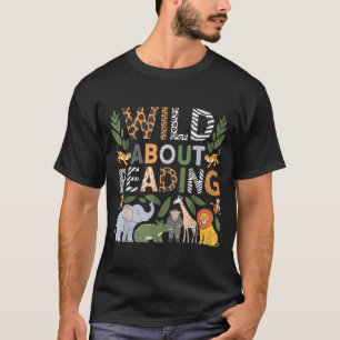 Dol op lezen boeken lezen en boekenwurm t-shirt