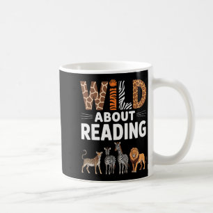 Dol op lezen retro dier boekenliefhebber koffiemok
