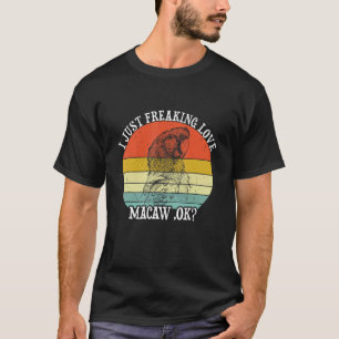 Dol op Rode Ara Kleurrijke Papegaai Vogel T-shirt