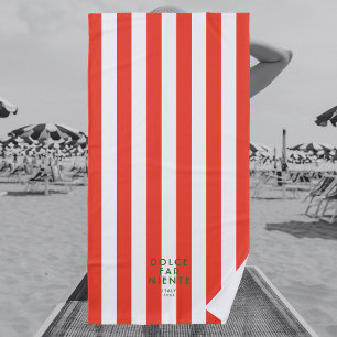 Dolce Far Niente Italië Red Stripe Bestemming Strandlaken