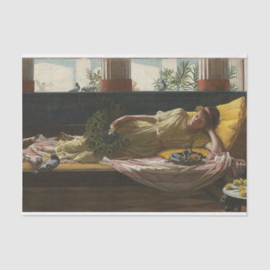 Dolce Far Niente van John William Waterhouse -1880 Tissuepapier (Voorkant)