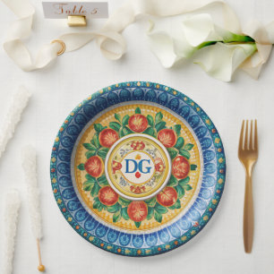 Dolce & Gabbana Carretto Siciliano Papier Borden Papieren Bordje