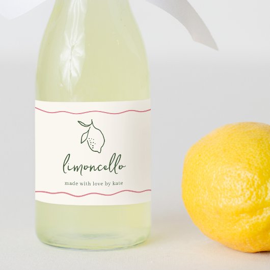 Dolce Vita Étiquettes Limoncello manuscrites