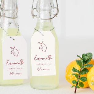 Dolce Vita Étiquettes Limoncello manuscrites