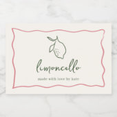 Dolce Vita Étiquettes Limoncello manuscrites (Étiquettes simples)