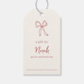 Dolce Vita Handgeschreven Display Shower Cadeaulabel (Voorkant)