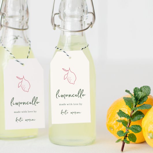 Dolce Vita Handgeschreven Limoncello Labels Cadeaulabel