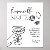 Dolce Vita Italiaans Limoncello Spritz Drink Teken Poster (Voorkant)