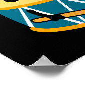 Doldrums Funny Sad Drummer Drum Pun Dark BG Poster (Hoek)