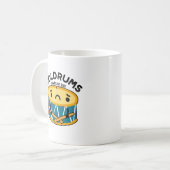Doldrums Funny Sad Drummer Drum Pun Koffiemok (Voorkant links)