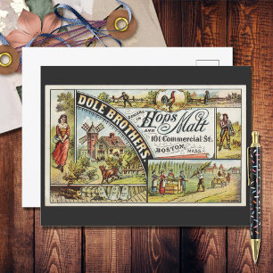 Dole Brothers and Hops and Malt Ephemeral Briefkaart