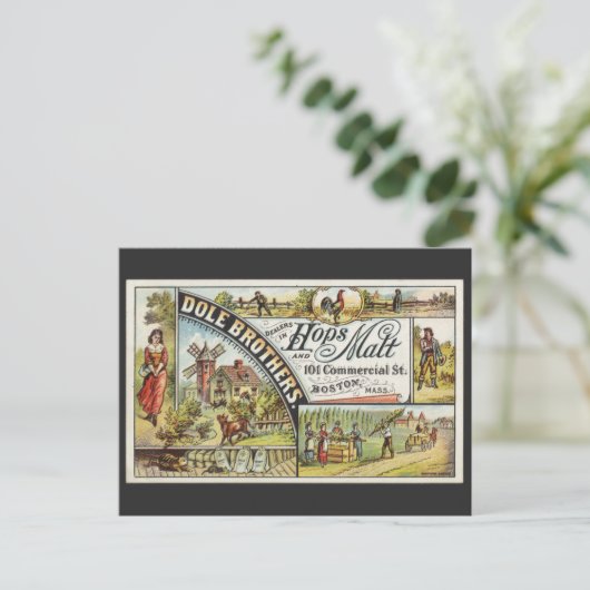 Dole Brothers and Hops and Malt Ephemeral Briefkaart (Staand voorkant)