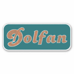 Dolfan Miami (Aqua Oranje & White) Sticker