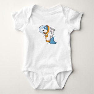 Dolfijn als astronaut met kostuum romper