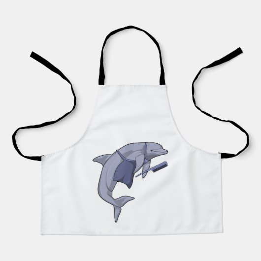 Dolfijn als hairdresser met Comb Schort (Voorkant)