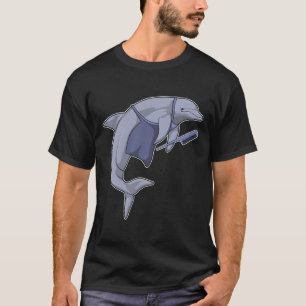 Dolfijn als hairdresser met Comb T-shirt