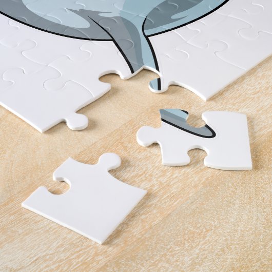 Dolfijn als Nerd met bril Legpuzzel (Zijkant)