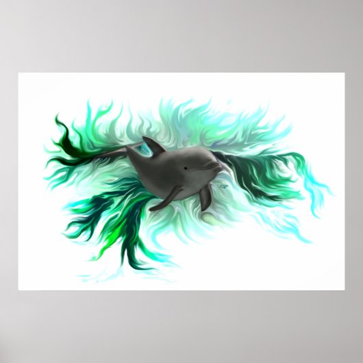 Dolfijn Baby Poster (Voorkant)