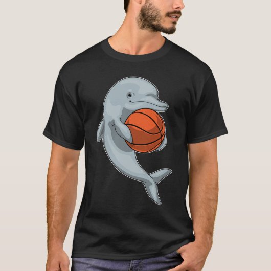Dolfijn Basketballer Basketbal T-shirt (Voorkant)
