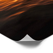 Dolfijn bij Golden Sunset Poster (Hoek)