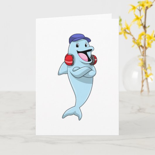 Dolfijn bij Luister naar muziek Kaart (Gele Bloem)