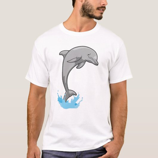 Dolfijn boven water t-shirt (Voorkant)