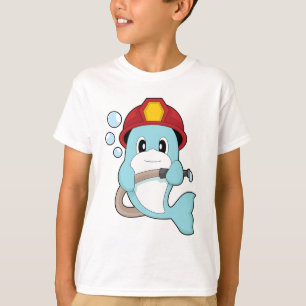 Dolfijn Brandweerman Brandweerslang Brandweer T-shirt