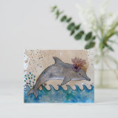 Dolfijn Briefkaart (Staand voorkant)