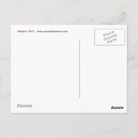 Dolfijn Briefkaart (Achterkant)