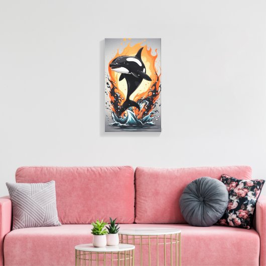 dolfijn canvas afdruk (Insitu (Woonkamer))