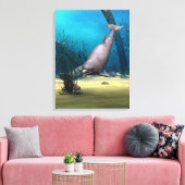 Dolfijn Canvas Afdruk (Insitu (Woonkamer))