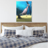 Dolfijn Canvas Afdruk (Insitu (Slaapkamer))