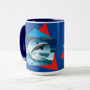 Dolfijn dansen op de golven, Mok