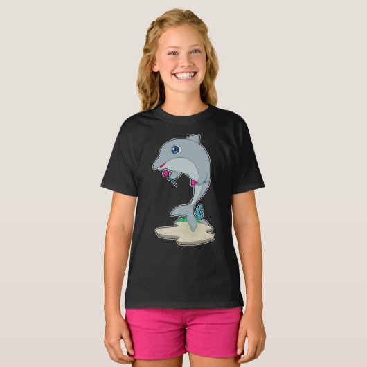 Dolfijn Darts Dart T-shirt (Voorkant volledig)