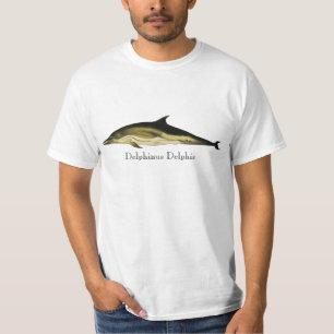 Dolfijn Delphinus Delphis, Vintage Mariene Dieren T-shirt