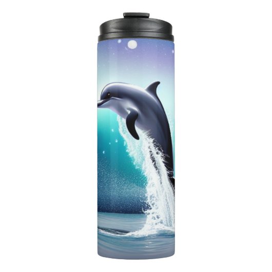 Dolfijn die in de oceaan springt thermosbeker (Voorkant)