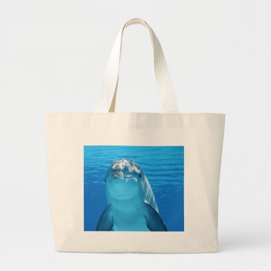 Dolfijn duikt op uit het water grote tote bag (Voorkant)