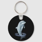Dolfijn en Monogram op zwart Sleutelhanger (Achterkant)