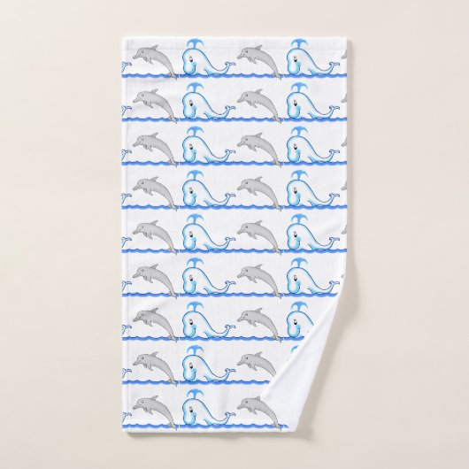 Dolfijn en Walvis Badhanddoek Set Bad Handdoek (Handdoek)
