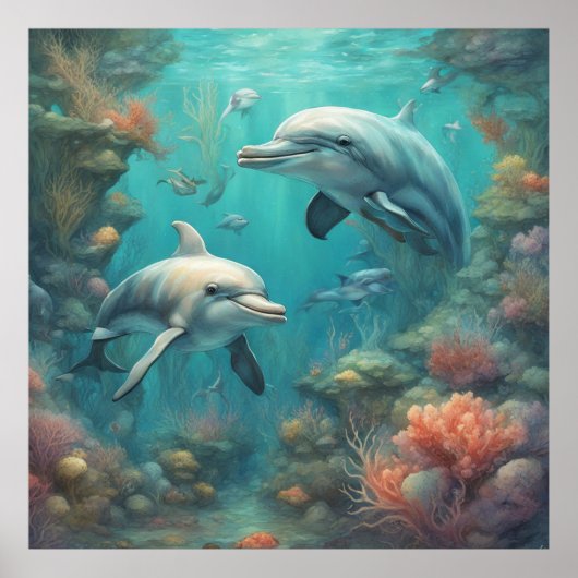 Dolfijn Fantasie 7 Poster (Voorkant)