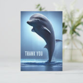 dolfijn flat bedankt kaart (Staand voorkant)