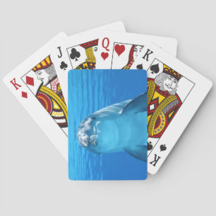 Dolfijn gezicht van dichtbij pokerkaarten