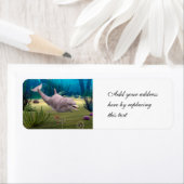 Dolfijn glimlachen etiket (Insitu)