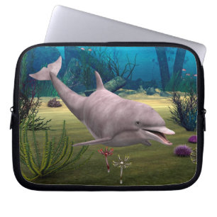 Dolfijn glimlachen laptop sleeve
